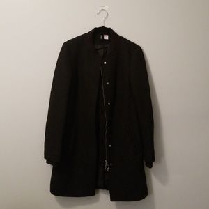 H&M Modern Black Trench Coat
